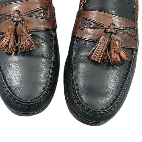 Allen Edmonds Maxfield men\'s dress tassel loafers size 11 black brown USA made main image 7